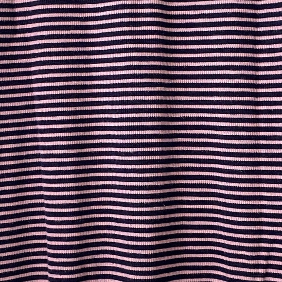 Pink and navy striped long sleeve Gap ribbed henley top size XXL - Picture 7 of 11